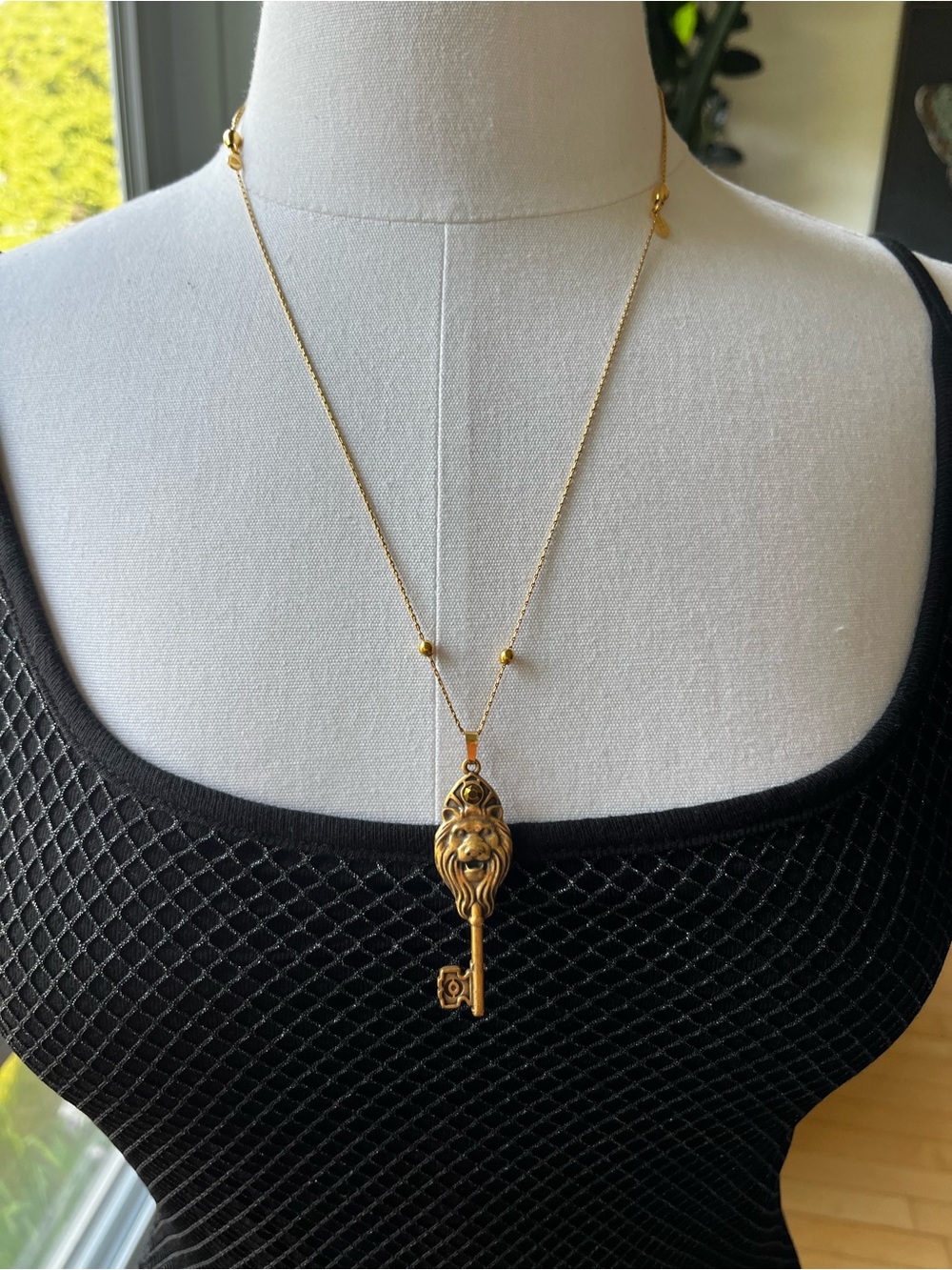Alex and Ani Gold Lion Key Pendant Necklace
